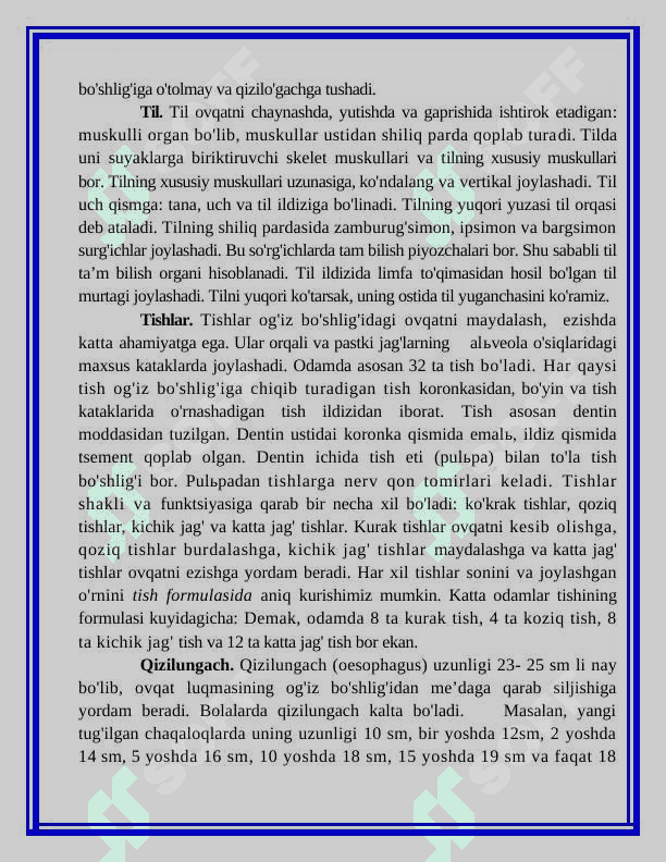 Ovqat hazm qilish sistemasi referat 3