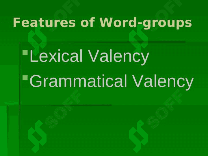 FREE-WORD COMBINATIONS 6