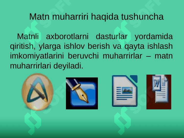 Matnli axborotlarni yaratish va ishlov berish texnologiyasi 3