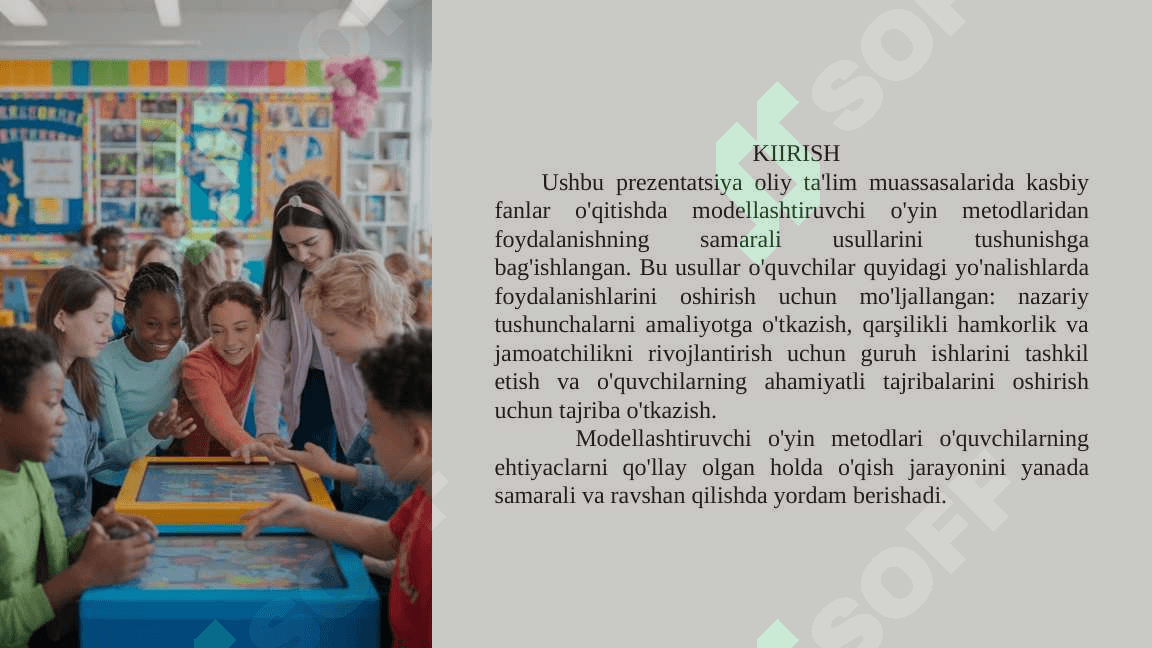 Kasbiy fanlar o'qitishda modellashtiruvchi o'yin metodlaridan foydalanish usullari. 2
