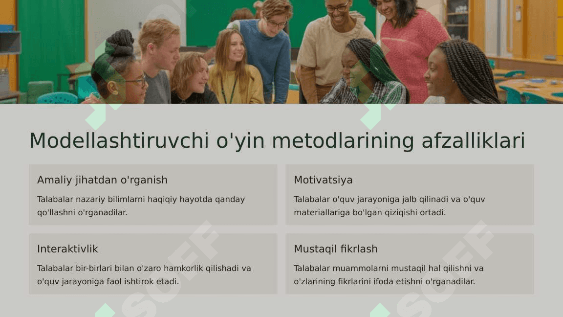 Kasbiy fanlar o'qitishda modellashtiruvchi o'yin metodlaridan foydalanish usullari. 5