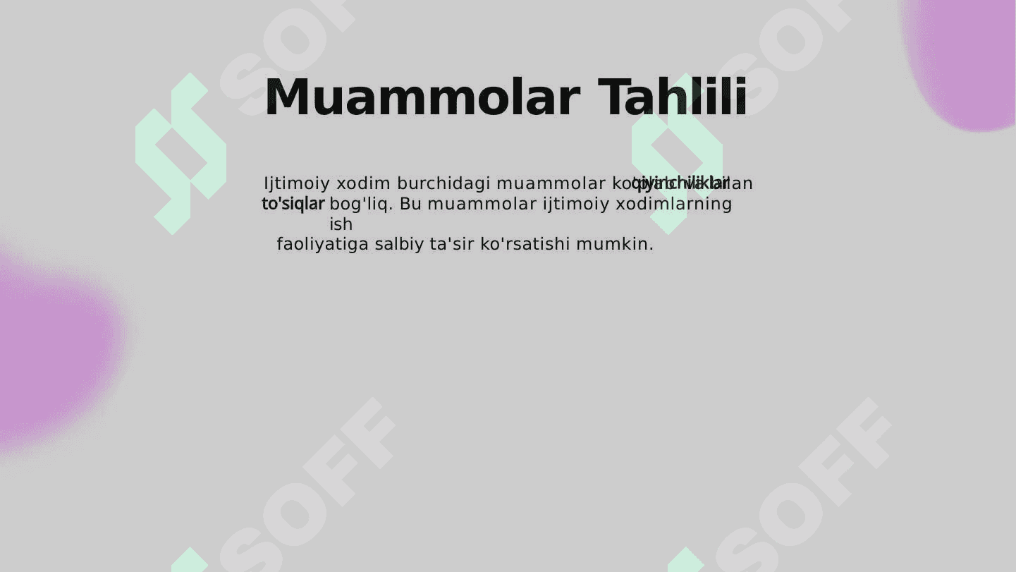 Ijtimoiy xodim burchining birligi va ziddiyatlari 7