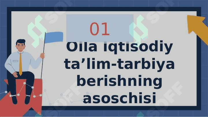 BOLALARGA OILADA IQTISODIY TARBIYA BERISH. Oila iqtisodiy ta’lim-tarbiya berishning asoschisi; Oilaning  daromad manbaalari  va xarajat turlari;  Oilaning farzandlar iqtisodiy fikrlashini shakllantirishdagi roli; Iqtisodiy tarbiya haqidagi qarashlar. 8