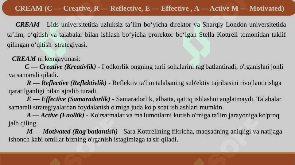 Ta’lim olish jarayonini samarali tashkil etish 5