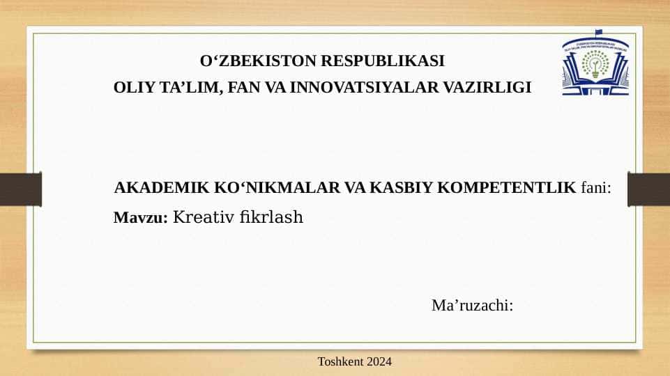 Kreativ fikrlash 1