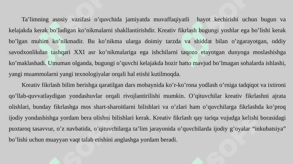 Kreativ fikrlash 3