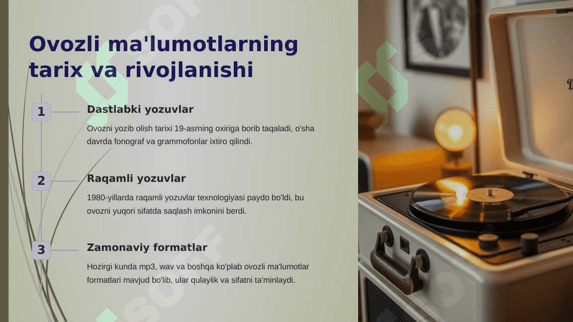 Ovozli ma'lumotlar fayl formatlari: Asosiy tamoyillar 3