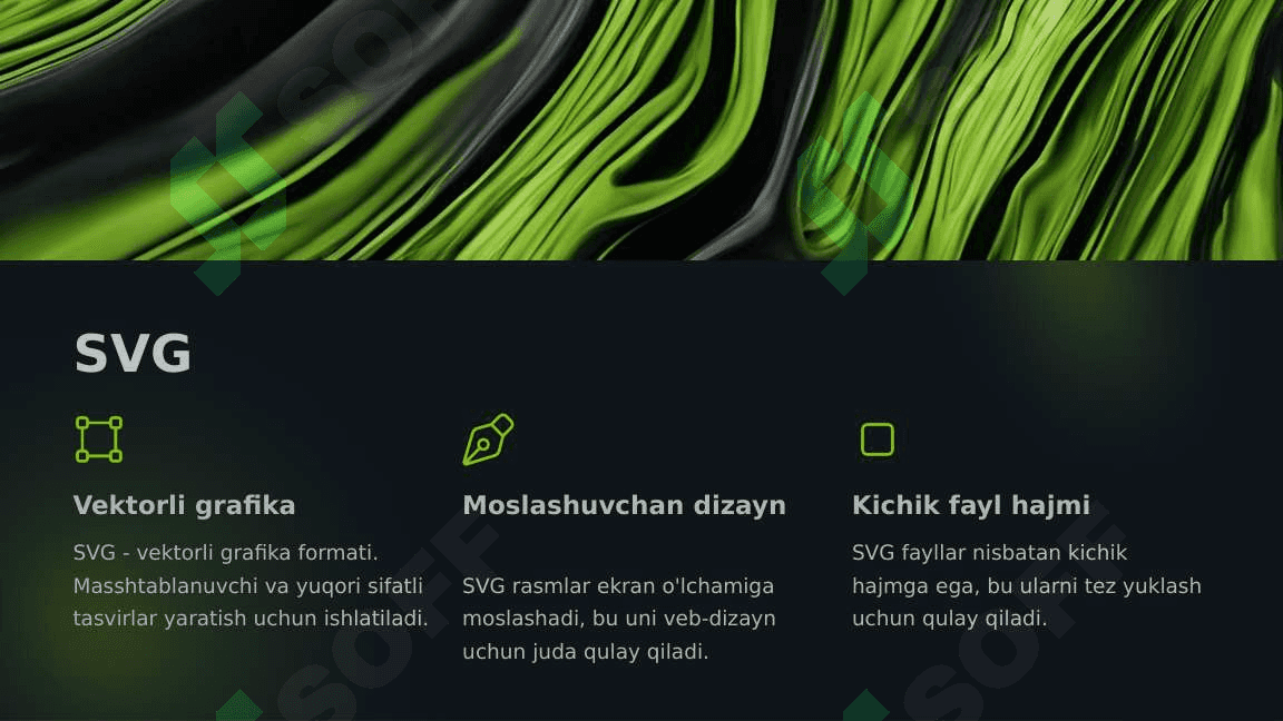 Grafik malumotlarni taqdim etish uchun asosiy fayl farmatlar 4