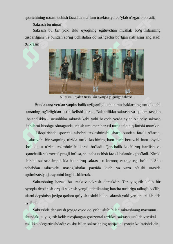 Sakrash turlari texnikasining asoslari 2