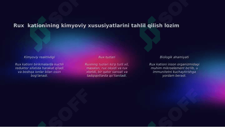 Rux 2 kationining analitik kimyosi 6