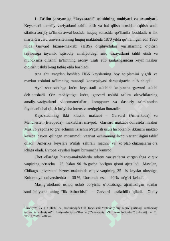 Ta’limning “Keys-stadi” texnologiyalari 2