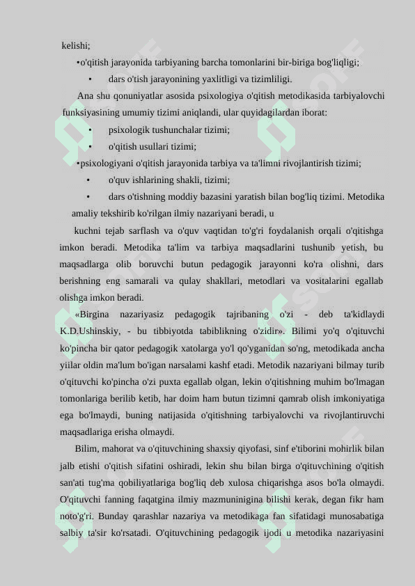 Psixologiya fanlarini o‘qitish metodikasi fanining predmeti 3