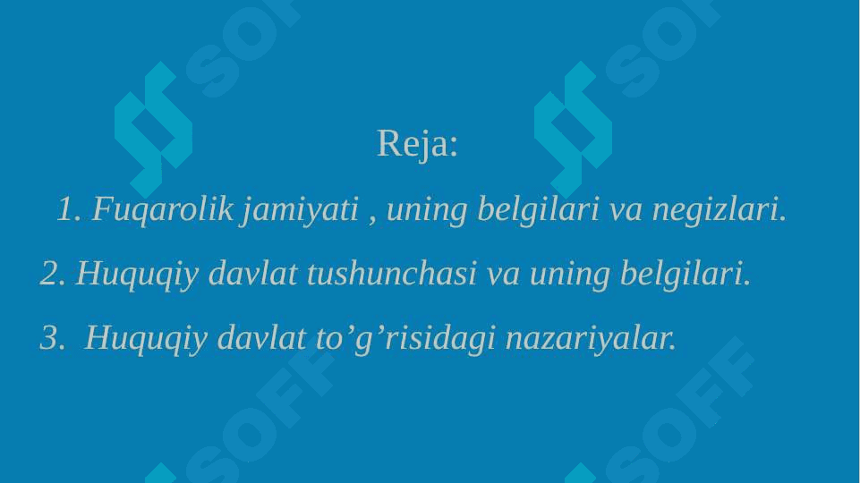 Huquqiy davlat va fuqarolik jamiyati 2