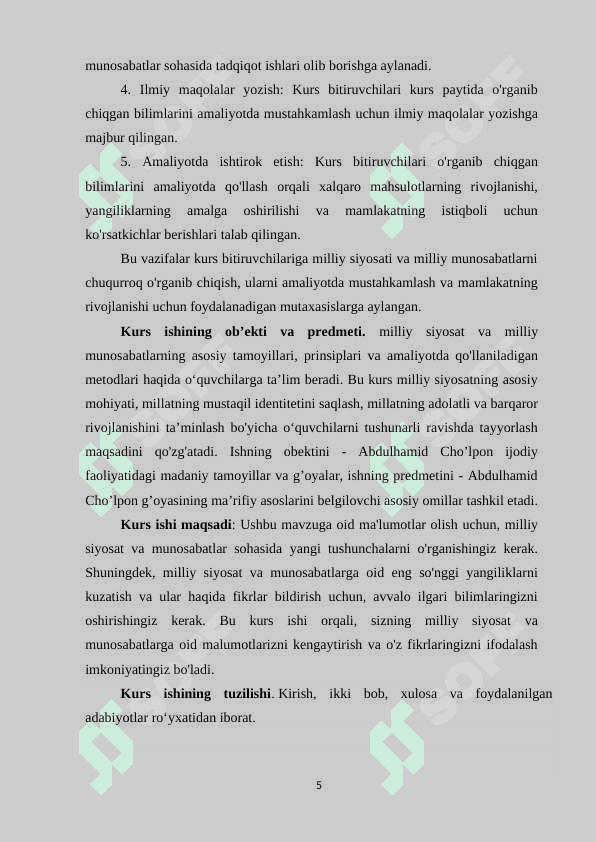 Sovet tuzumining o'rnatilishi Milliy siyosat va Milliy munosabatlar 5