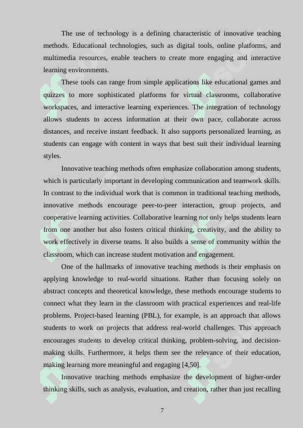 Innovative methods of teaching English language 7