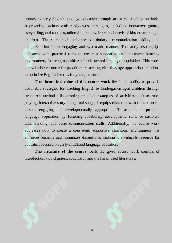 Teaching with structures for kindergarten English lessons 4