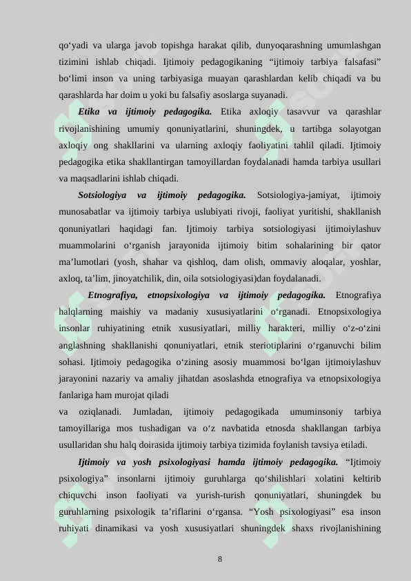Ijtimoiy-pedagogik texnologiya strukturasi va mazmuni 8