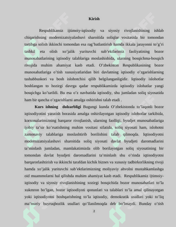 Buyudjet-soliq siyosati barqarorligini taminlash yo‘nalishlari 2