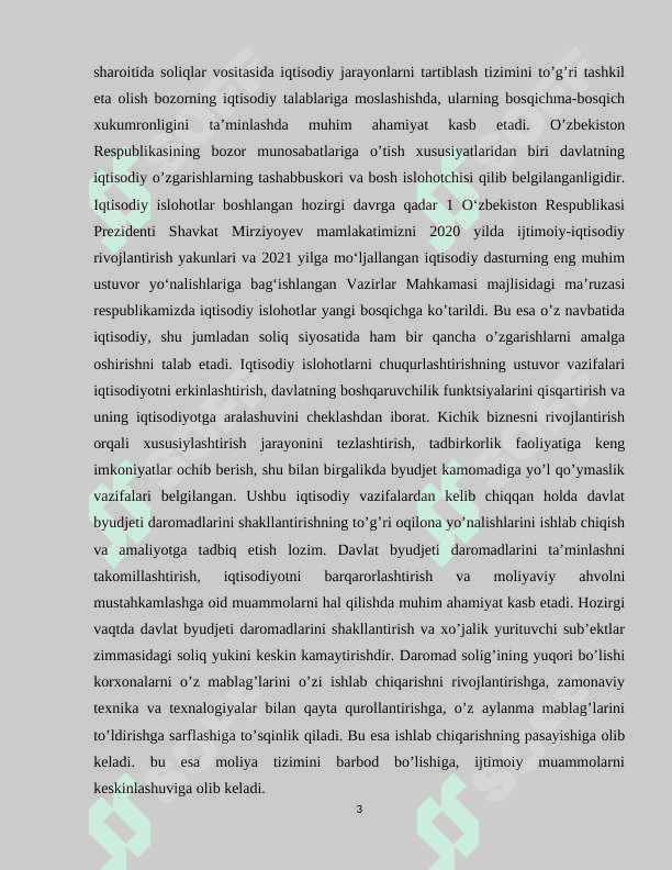 Buyudjet-soliq siyosati barqarorligini taminlash yo‘nalishlari 3