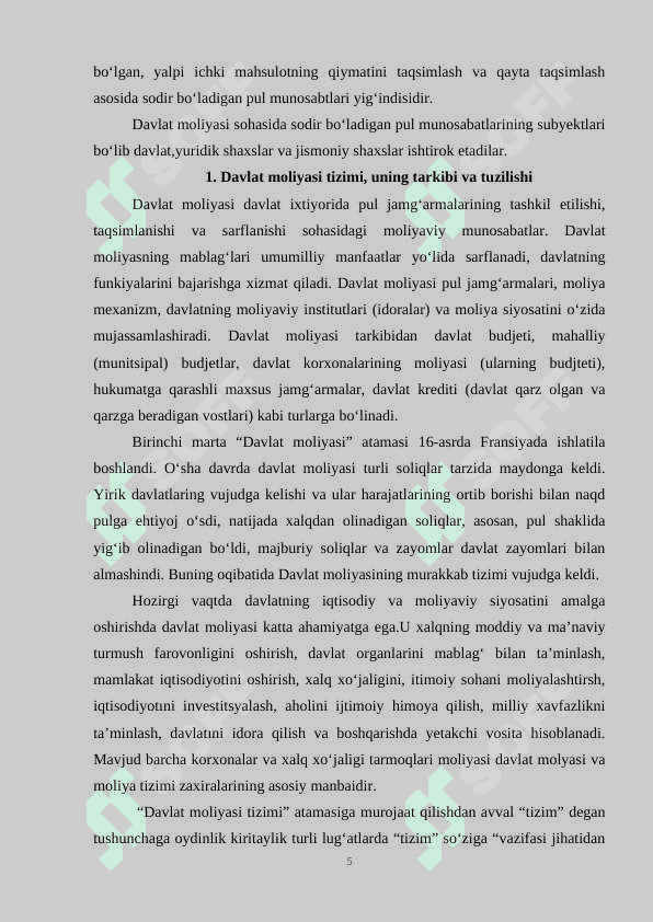 DAVLAT MOLIYAVIY NAZORATI ORGANLARINING VAZIFALARI VA FUNKSIYALARI 5