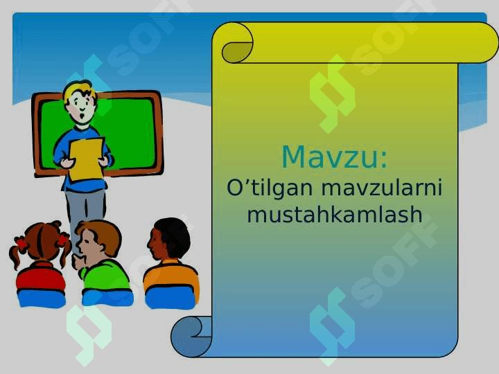 Matematika 3- SINF O’tilgan mavzularni mustahkamlash 2