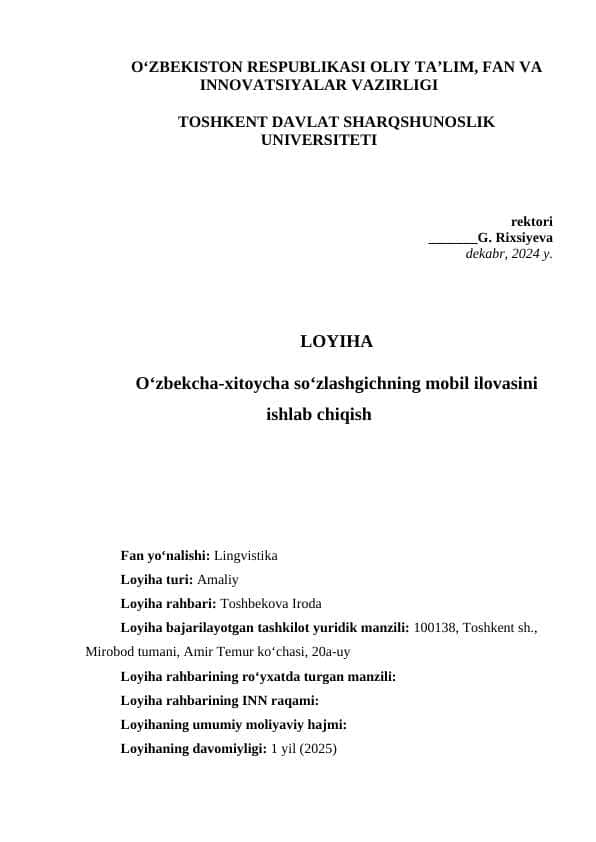 Tadqiqot loyihasi 1