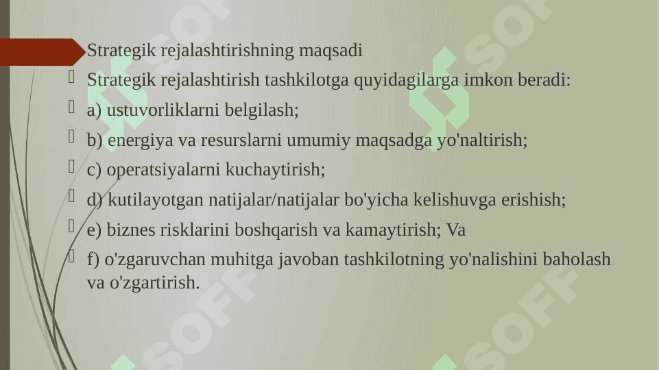 Strategik rejalashtirish 5