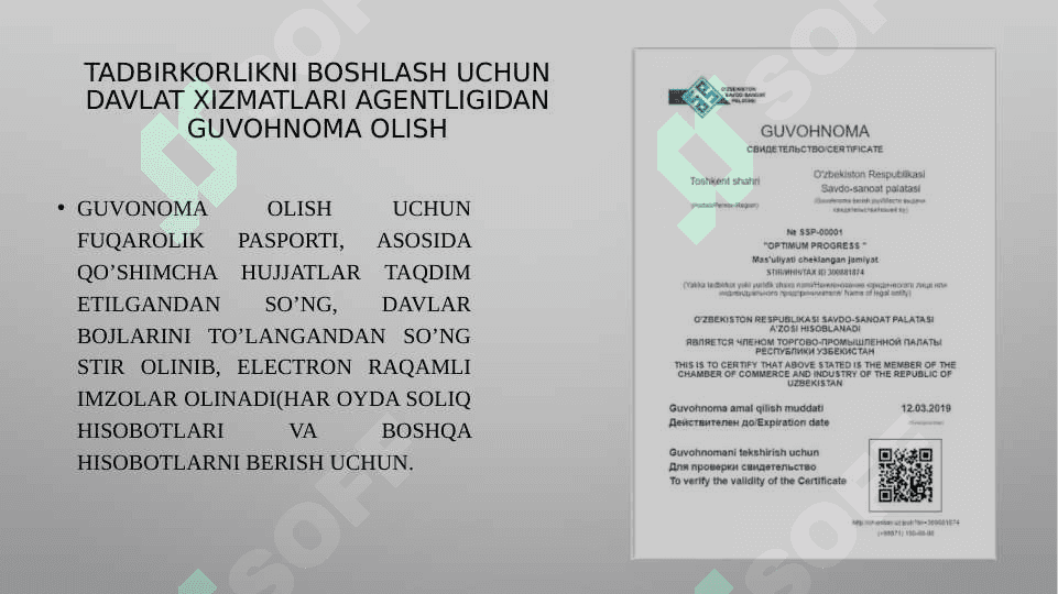 Tadbirkorlik faoliyatlarini tashkil etish Ayollar kiyim do`koni sohasida 6