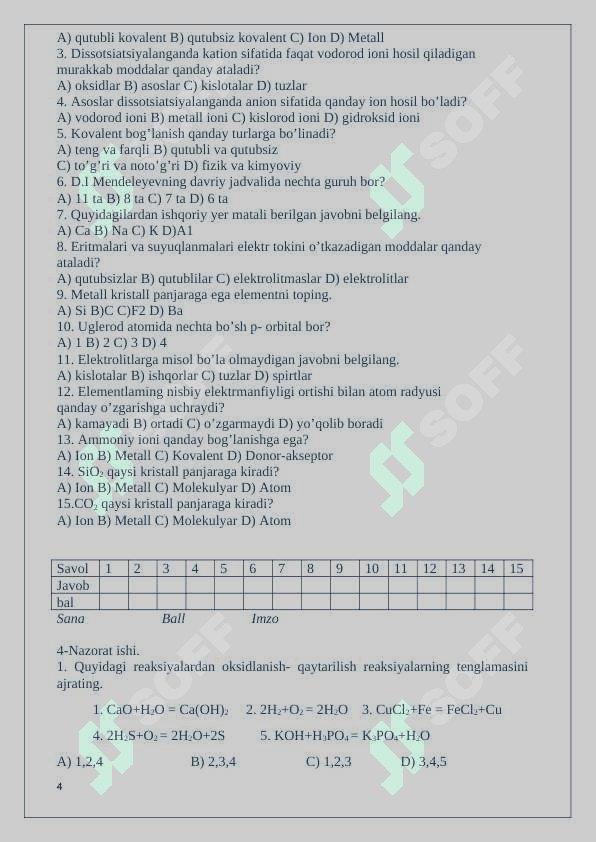 8-sinf kimyo nazorat ishi daftari 2025 4