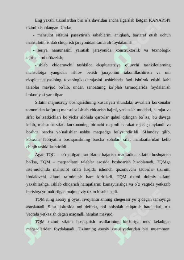 Sifatni boshqarish tizimi 8