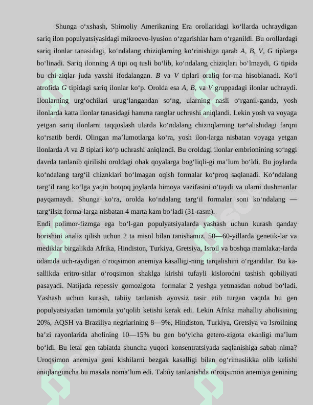 EVOLYUSIYANI HARAKATLANTIRUVCHI OMILLAR referat 4