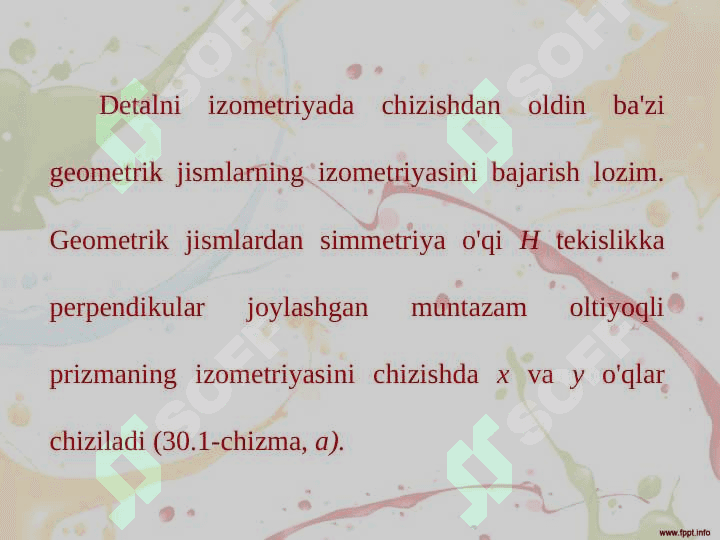 DETALNING IZOMETRIK PROYEKSIYASI 3