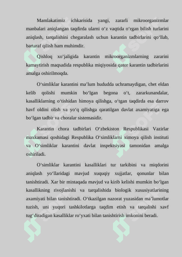 Kartoshka va lavlagining karantin kasalliklari hamda ularga  qarshi kurash choralari” mavzusida tayyorlagan KURS ISHI 4