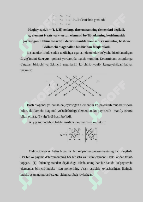 n-tartibli determinantlarni xisoblash. 3