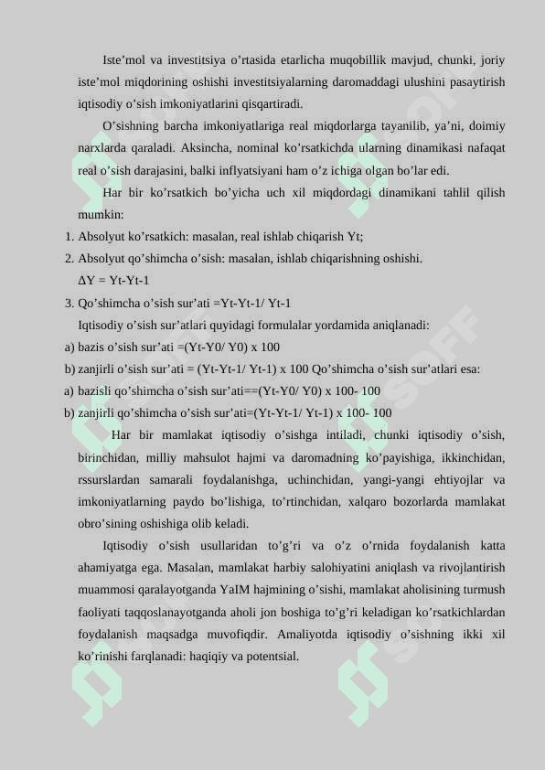 Iqtisodiy o’sishning umumiy tavsifi va neokeynscha modellari 4
