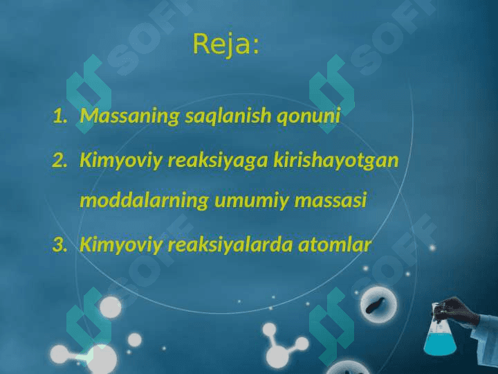 Massaning saqlanish qonuni 2