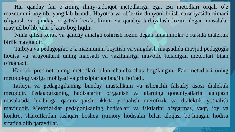Tarbiya fanining ilmiy tadqiqot metodlari 2