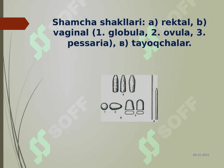 Shamchalar texnologiyasida qòllaniladigan zamonaviy asoslar nomenklaturasi, tasnifi 2