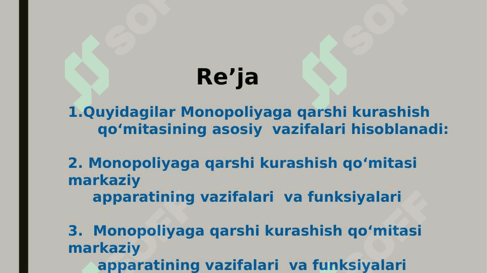 Monopoliyaga qarshi qonunchilik va uni O’zbekistonda qo’llashning o’ziga xos xususiyatlari 2