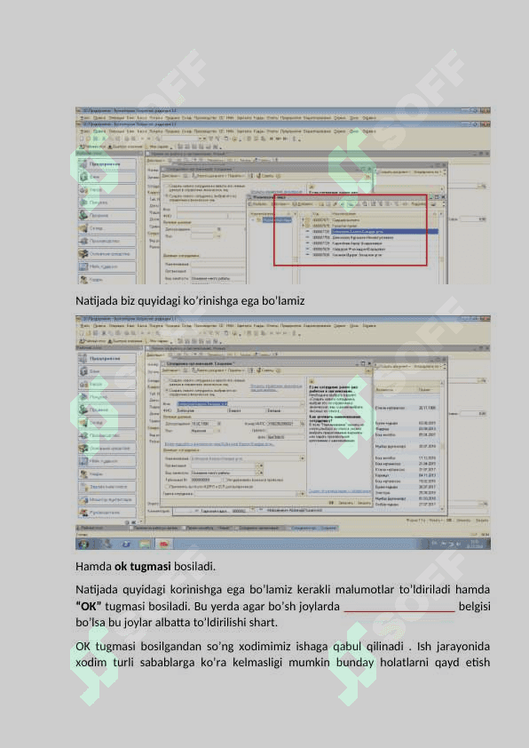 1C dasturida xodimlarni qabul qilish va ularga oylik hisoblash amaliyoti pptx 4