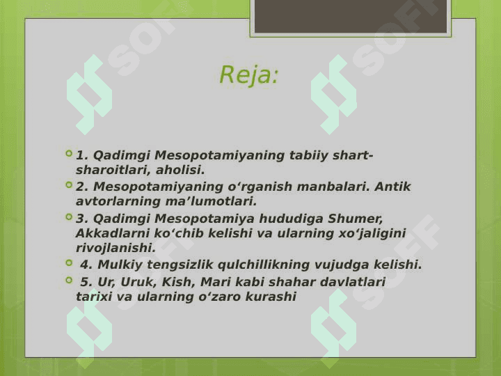 QADIMGI MESOPOTAMIYA SHAHARLAR 2