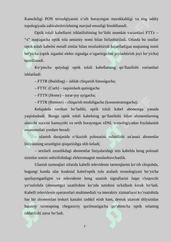 Abonent kirish tarmoqlari PON, xDSL, 3G, 4G kabelli internet.docx 7