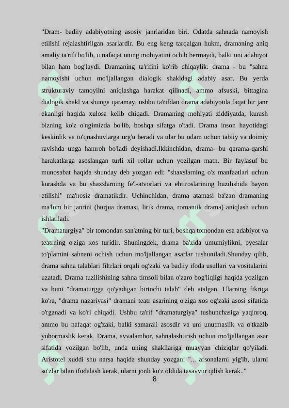Dramaturgiya janrlari 8