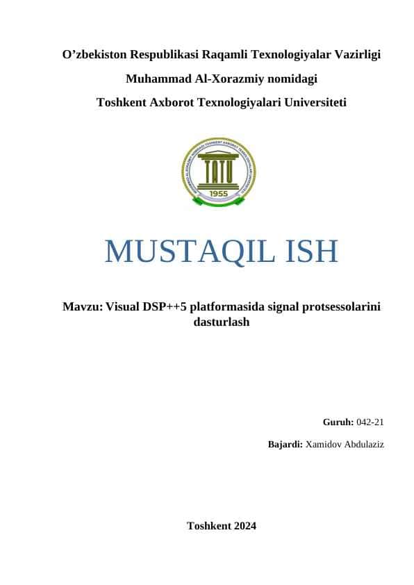Visual DSP++5 platformasida signal protsessolarini dasturlash.docx 1