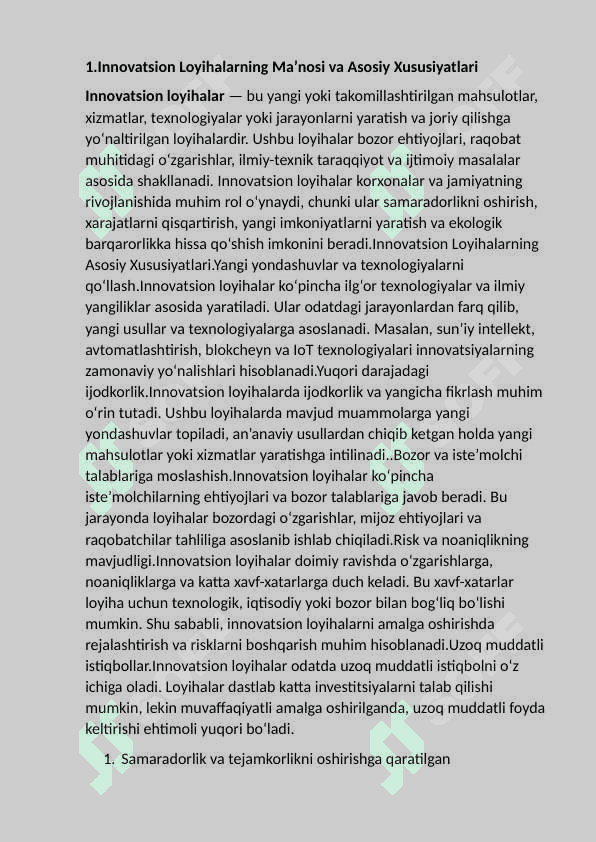 Innovatsion Loyihalar. 3