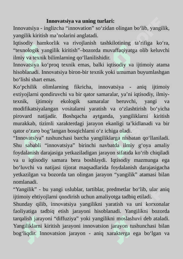 Innovatsion marketing. 2