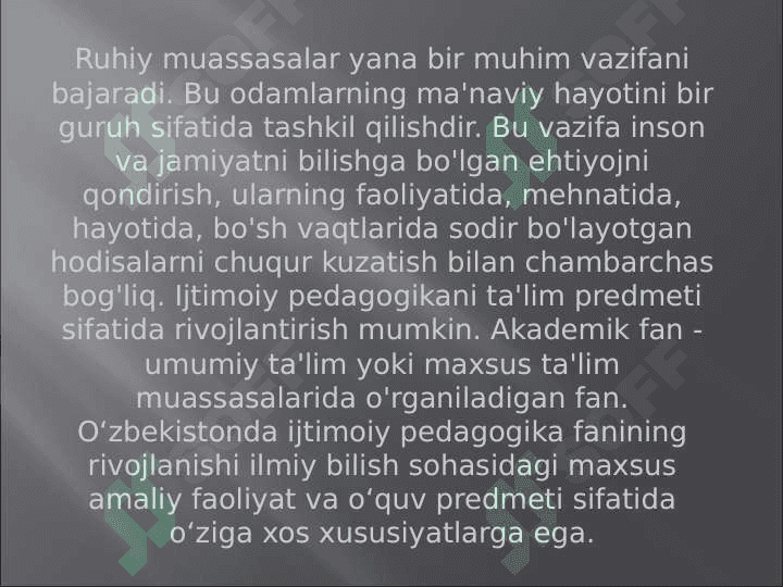 O’zbekistonda va chet elda ijtimoiy pedagogikaning rivojlanish tarixi 7