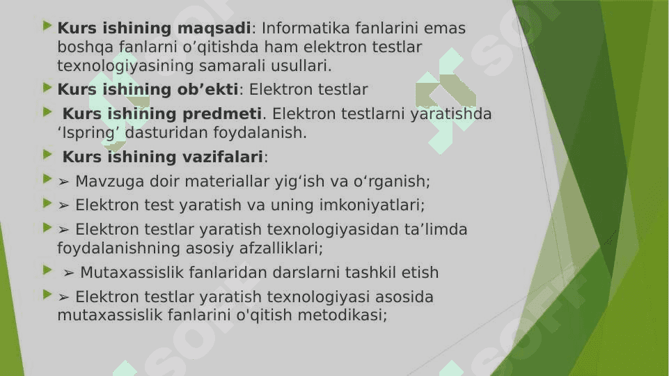 INFORMATIKA FANLARINI O’QITISHDA ELEKTRON TESTLAR YARATISH TEXNOLOGIYASINING SAMARALI USULLARI 4