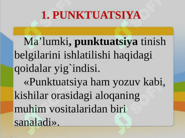 BOSHLANG‘ICH SINF DARSLIKLARIDA PUNKTUATSIYAGA OID BERILGAN MATERIALAR TAHLIL QILISH. 4