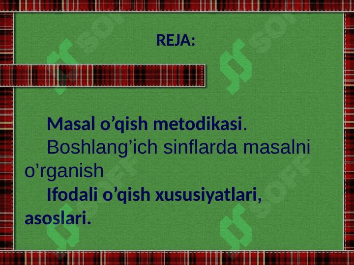 MASAL MATNI TAHLILI 2